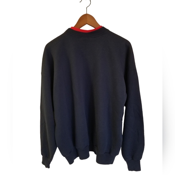 Vintage Beautiful Out of This World Grandma Embroidered Sweatshirt Navy Size XL - Picture 3 of 13